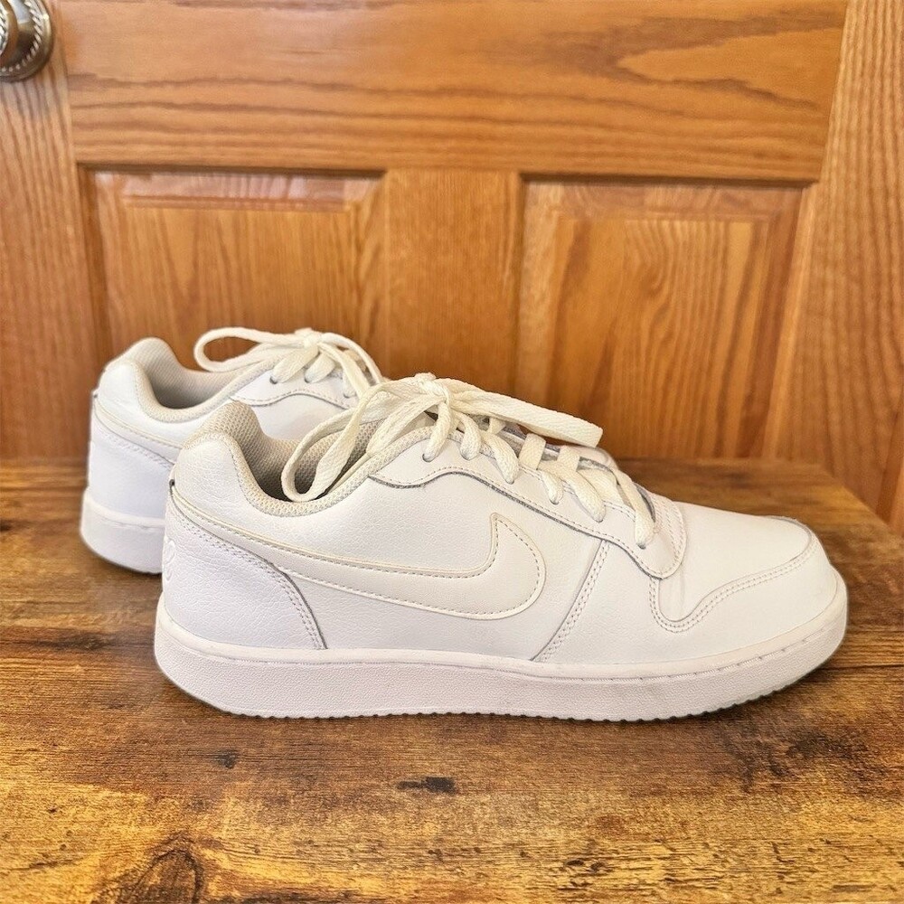Nike Ebernon Low Sneakers Womens Size 8.5 Triple White Low Top Lace Up - Picture 4 of 7